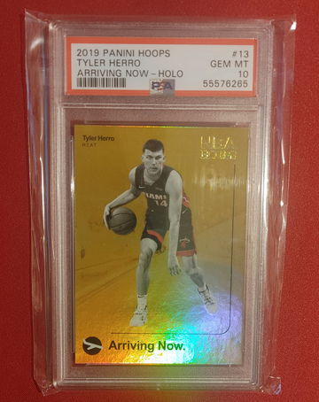 2019 Panini Hoops Tyler Hero Arriving Now Holo Miami Heat
