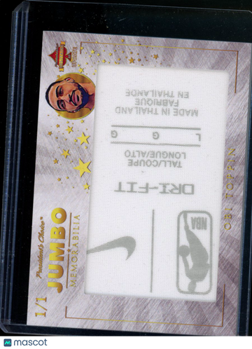 2020 2023 President's Choice Obi Toppin Jumbo Memorabilia /1