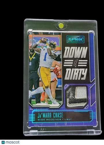 2021 Panini Chronicles Playbook Draft Picks Ja'Marr Chase #PB-JC Purple Memorabilia Player-worn/used material
