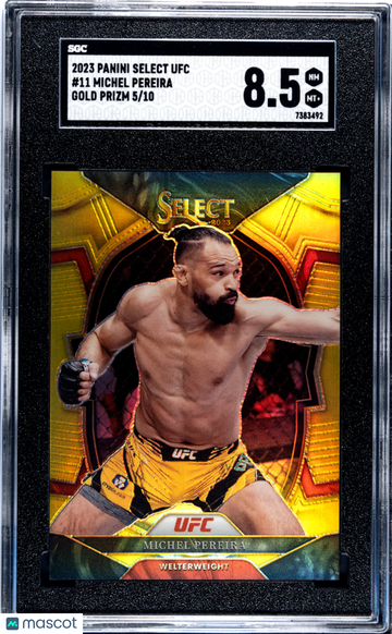 2023 Panini Select Ufc Michel Pereira #11 Gold Prizm SGC 8.5