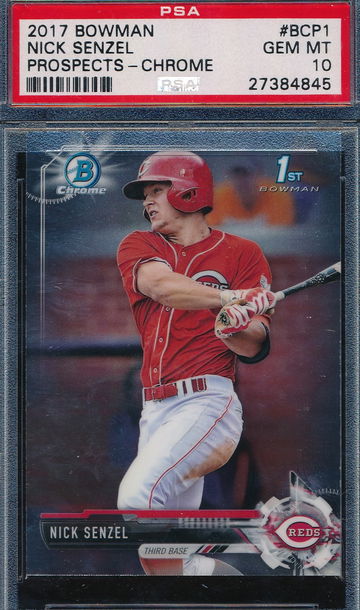 2017 Bowman Chrome Prospects Nick Senzel RC PSA 10 GEM MT 4845