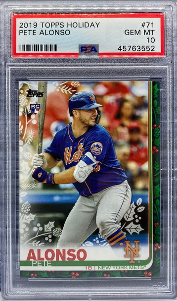2019 Topps Holiday Pete Alonso #71 PSA 10