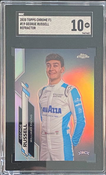 2020 Topps Chrome George Russell Refractor Rookie RC Formula 1 F1 SGC 10