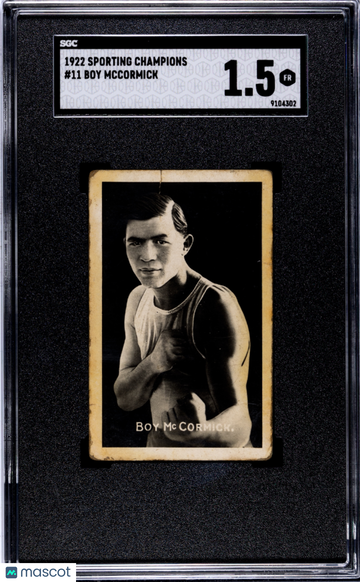 1922 Sporting Champions Boy Mccormick #11 SGC 1.5