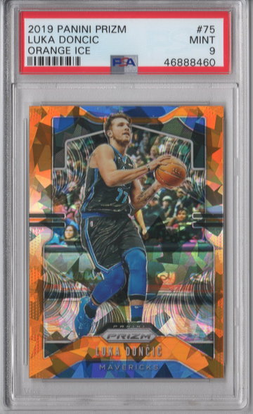 2019 Prizm Luka Doncic Orange Ice PSA 9