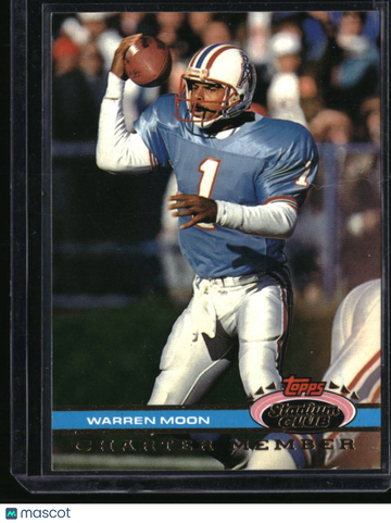 1991 Stadium Club Charter Member Warren Moon #NNO Parallel/Variety Houston Oilers