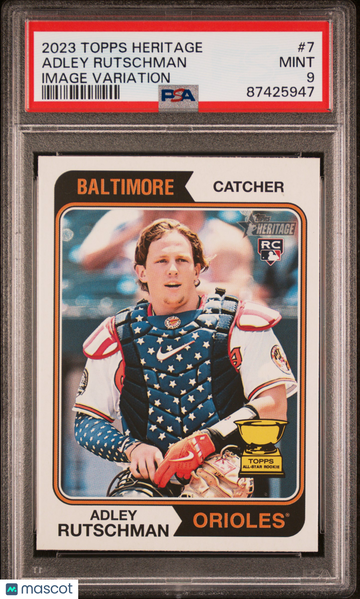 2023 Topps Heritage Adley Rutschman #7 Image Variation PSA 9