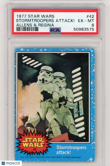 1977 Star Wars Allens & Regina Stormtroopers Attack! #42 PSA 6