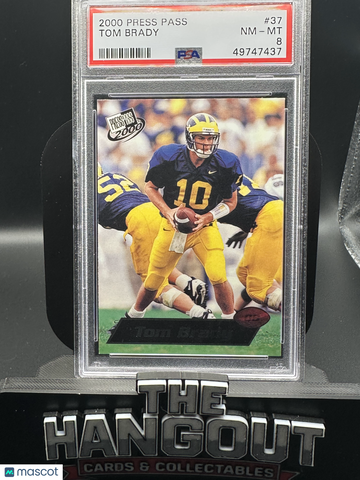 2000 Press Pass Tom Brady #37 PSA 8