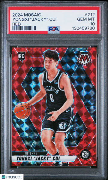 2024 Panini Mosaic Yongxi “Jacky” Cui #212 Red PSA 10