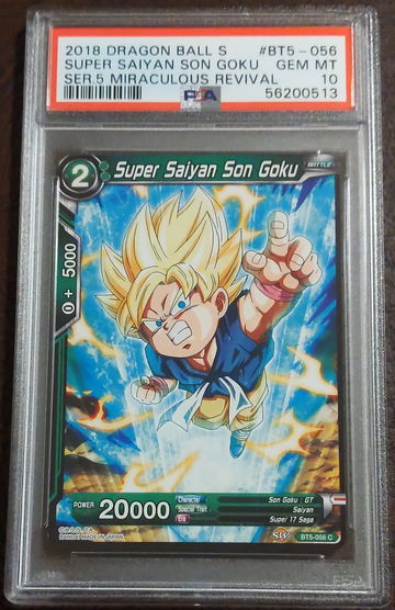2018 Dragon Ball Super, Super Saiyan Son Goku, #BT5-056, PSA 10