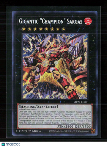 Yu-Gi-Oh! TCG 2024 25th Anniversary Tin: Dueling Mirrors Gigantic "Champion" Sargas Xyz 1st Edition