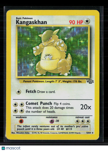 1999 Jungle Kangaskhan Holo Rare #5/64