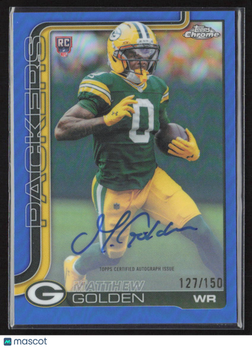 2025 Topps Chrome Matthew Golden #RA-MGO Blue Refractor /150 RC