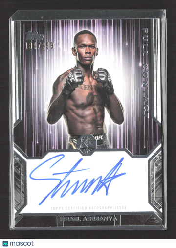 2025 Topps Knockout UFC Full Contact Israel Adesanya #FC-IA Purple /299