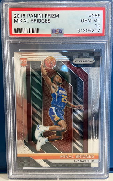 2018 Panini Prizm Mikal Bridges Base Rookie Prizm Psa 10