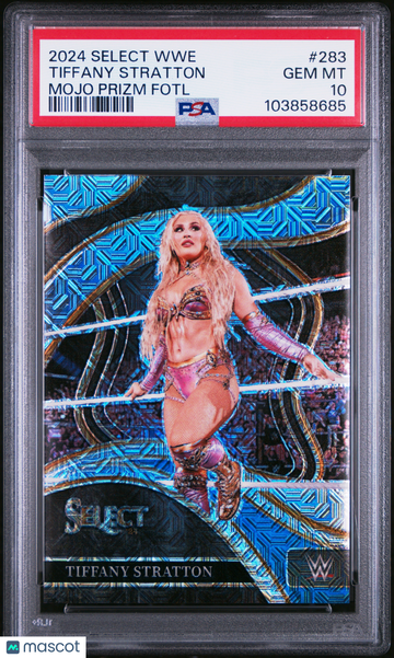 2024 Panini Select WWE Tiffany Stratton #283 Mojo Prizm Fotl 5/8 PSA 10