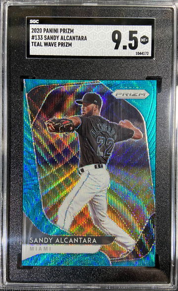 2020 Panini Prizm Teal Wave Sandy Alcantara SGC 9.5 MINT +