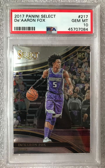 2017 Panini Select De'Aaron Fox Select RC Courtside PSA 10 #217