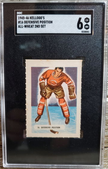 1945-46 Kellogg's #16 Defensive Position All-Wheat 2nd Set SGC 6