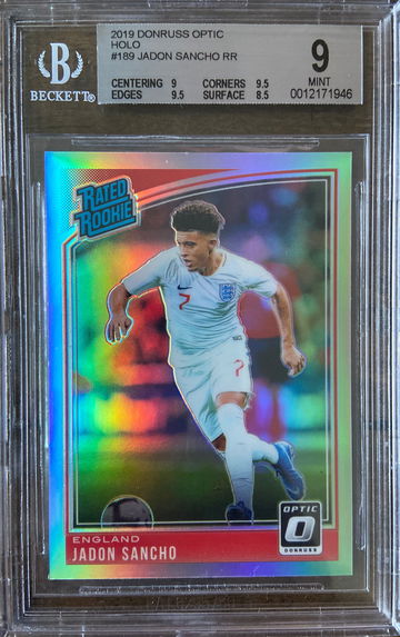 2019 Jadon Sancho optic holo ROOKIE BGS 9
