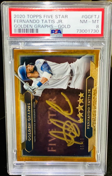 2020 Fernando Tatis Jr Five Star /10 Gold graph Auto POP 1