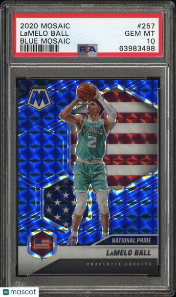2020 Panini Mosaic Lamelo Ball #257 Blue PSA 10