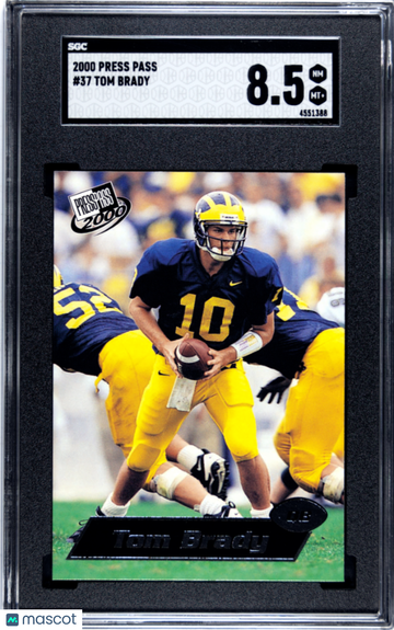 2000 Press Pass Tom Brady #37 SGC 8.5
