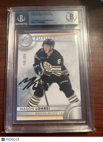 2023-24 SP Authentic Mason Lohrei #169 SN,RC BAS