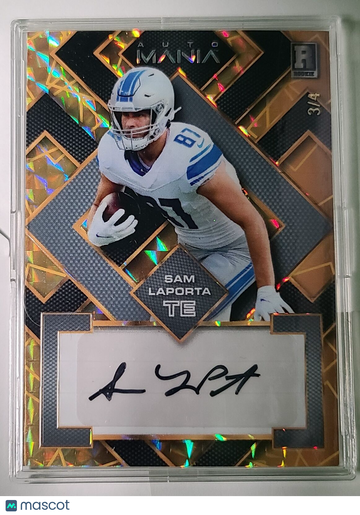 2023 Wild Card Automania Pro-Look Hobby: Square Mosaic Gold Sam Laporta #AMSQ-A AU,SN,/4