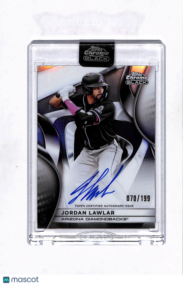 2025 Topps Chrome Black Jordan Lawlar #CBA-JLA Refractor 070/199 Auto
