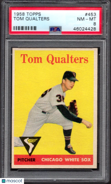 1958 Topps Tom Qualters #453 PSA 8