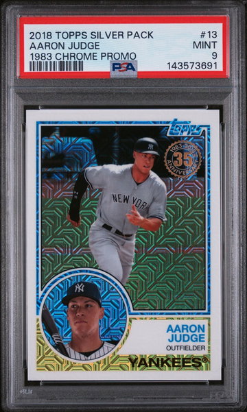 2018 Topps '83 Silver Pack Chrome Aaron Judge #13 PSA 9