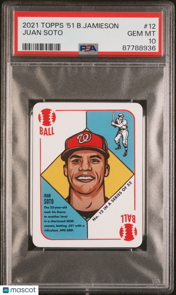 2021 Topps 1951 Blake Jamieson Juan Soto #12 PSA 10