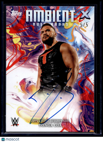 2025 Topps Exalted WWE Ambient Autographs Tonga Loa #AMA-LOA /5