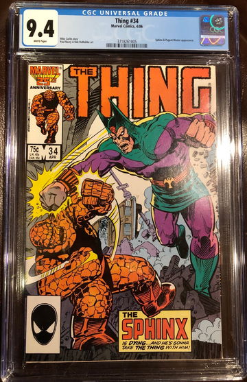Thing #34 CGC 9.4 Sphinx and Puppet Master Appearance