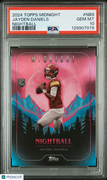2024 Topps Midnight Nightball Jayden Daniels #NB9 PSA 10