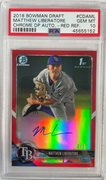 Matthew Liberatore Bowman Draft Red Refractor Auto /5