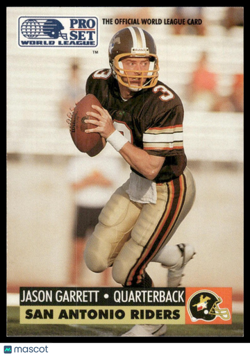1991 Pro Set WLAF World Bowl Combo Jason Garrett #31