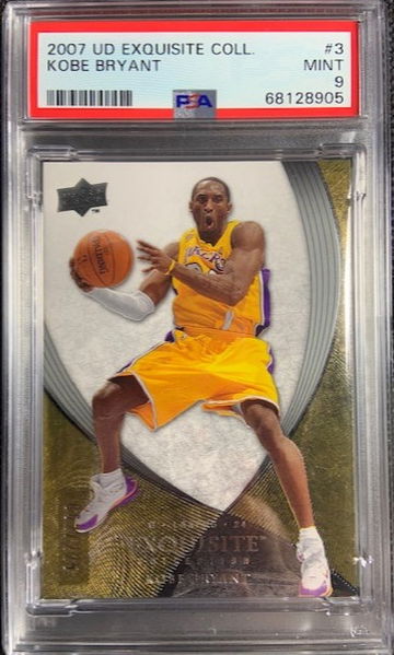 2007-08 Upper Deck Exquisite Kobe Bryant Lakers HOF /225 SP PSA 9 Mint Pop 2