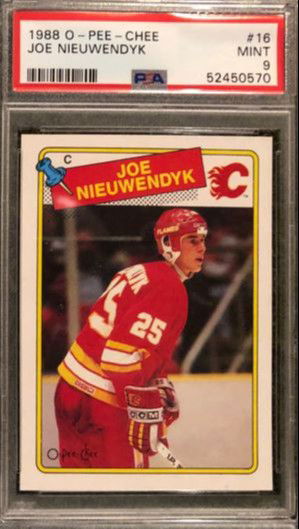 1988 O-PEE-CHEE #16 Joe Nieuwendyk Rookie Card PSA 9 MINT *SHIPS FROM CANADA*
