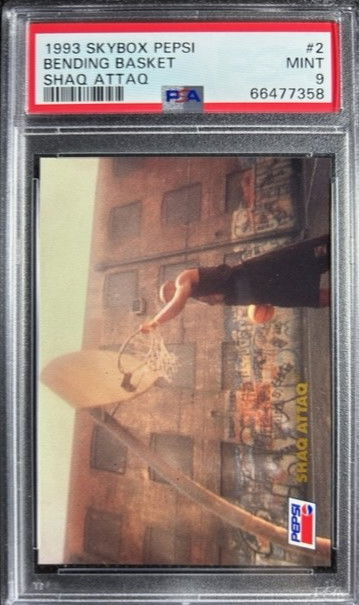 1993 Skybox Pepsi Shaquille O'Neal RC Rookie Shaq Attack #2 Magic  PSA 9 MINT