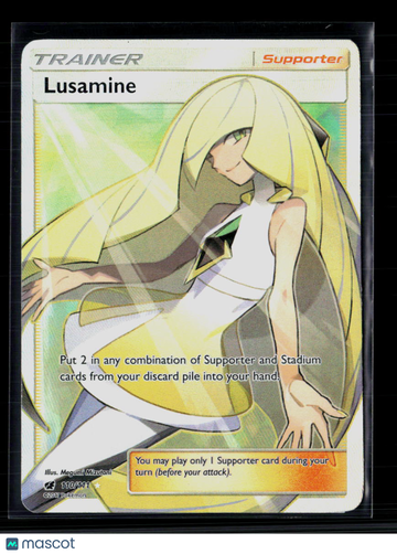2017 Crimson Invasion Lusamine Holo Rare SR FA #110/111