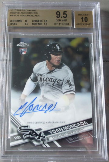 Yoan Moncada RC 2017 Topps Chrome Rookie Autograph #RAYM BGS 9.5