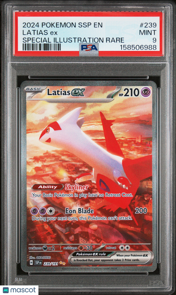 2024 Pokemon Surging Sparks Latias ex Special Illustration Rare PSA 9 #239/191