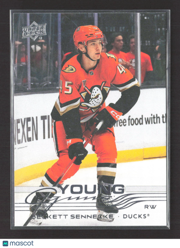 2026 Upper Deck Extended Series Young Guns #701 Anaheim Ducks Beckett Sennecke Excellent Hockey Card