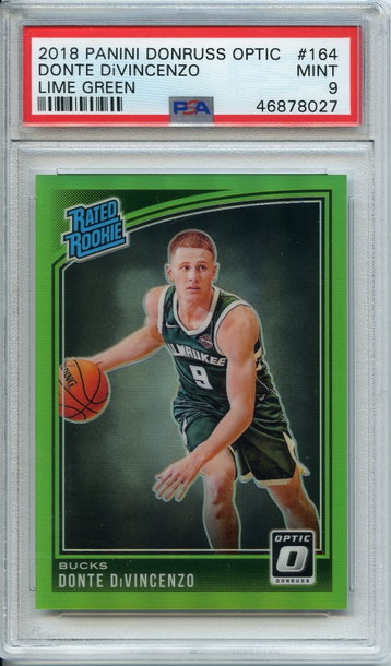 Donte Divincenzo Optic Lime Green Rookie /149 PSA 9 NEP