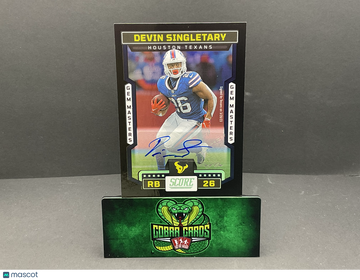 2023 Panini Score Gem Masters Devin Singletary #270 /1 Autograph