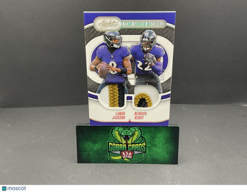 2024 Panini Absolute Team Tandem Materials Lamar Jackson Derrick Henry #TTM-BAL /99 Jersey Patch
