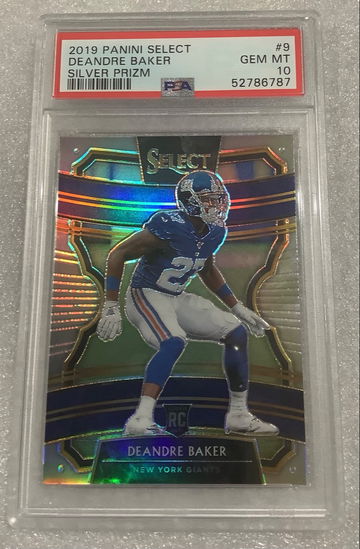 2019 Select Silver Deandre Baker Rookie Concourse Giants PSA 10 